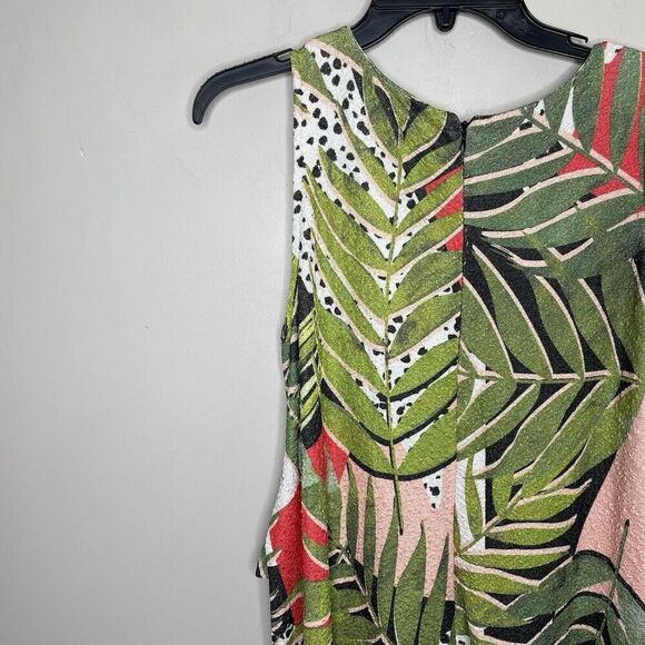 SLATE & WILLOW Tropical Jumpsuit Women Medium Wide-Leg Crop Sleeveless Green - Picture 11 of 16
